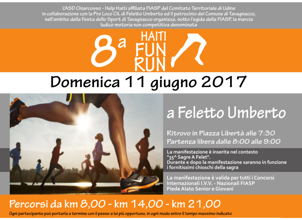 Domenica arriva l’Haiti Fun Run